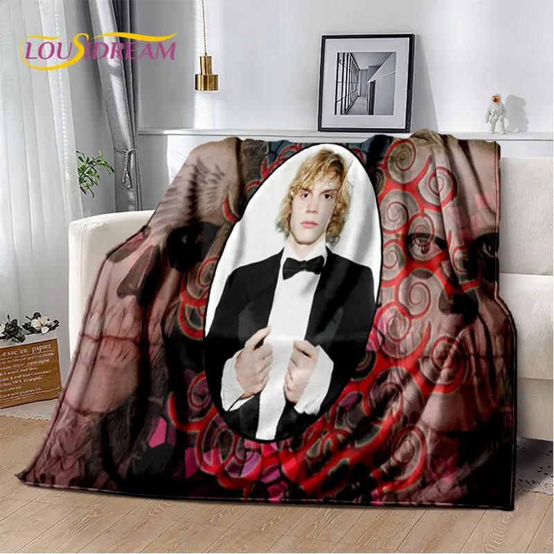 Cute Evan Peters Movie TV Actor Soft Plush Blanket,Flannel Blanket Throw Blanket for Living Room Bedroom Bed Sofa Picnic Cover