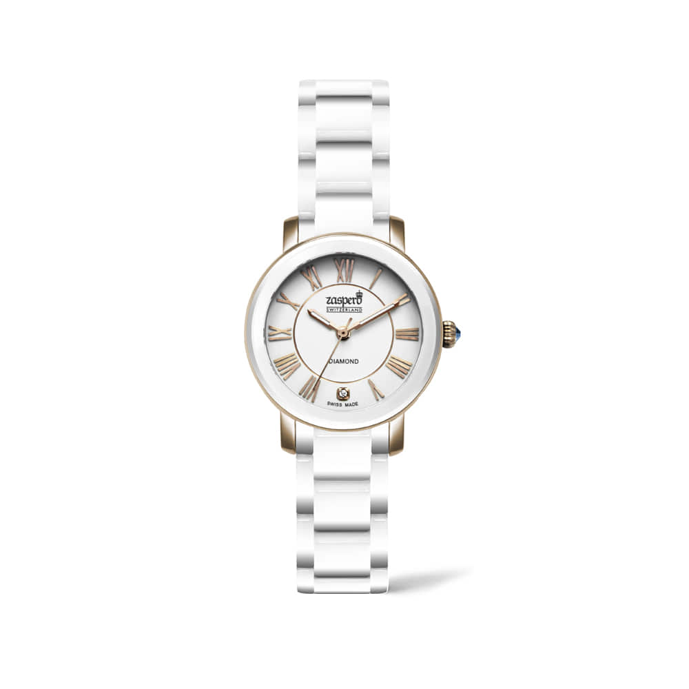 Jaseupelo Swiss Women'S Diamond Point Ceramic Watch Cg501-76