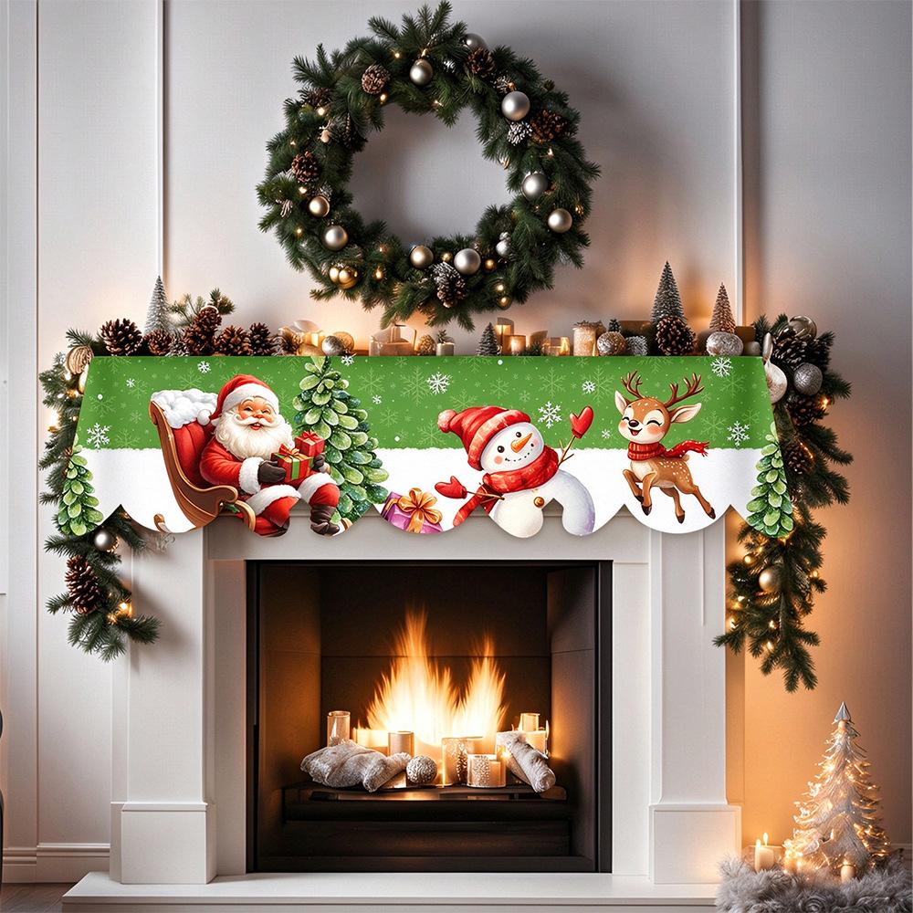 Christmas Snowman Fireplace Scarf Christmas Decorations for Home Xmas Living Room Ornament Navidad Natal New Year Decorations