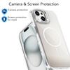 Чехол для iPhone 15 Совместимый с MagSafe ТПУ + Акрил Градиентный Чехол для Телефона с Подставкой