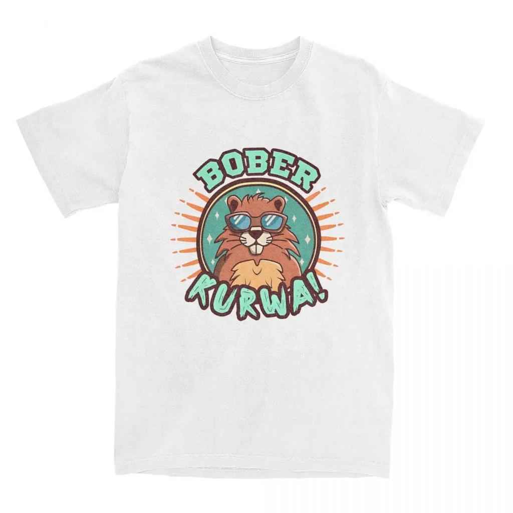 UnisexT-Shirt Bober Kurwa! T Shirts Fashion Summer Tees Y2K Funny Custom Logo Cotton Tops Birthday Present