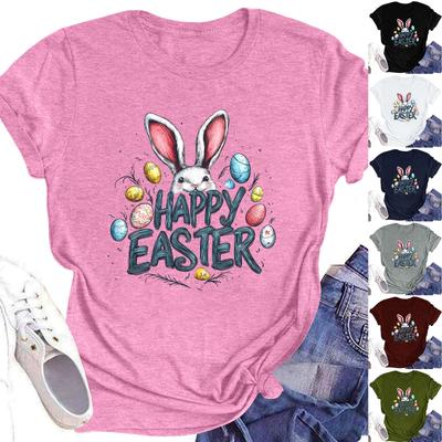 Женский топ с круглым вырезом, повседневный принт, футболка с короткими рукавами