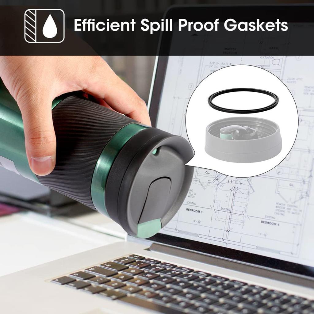 Set of 8 Silicone Sealing Rings Insulated Mug Thermal Mug Replacement Seals Vacuum Bottle Cover Stopper Thermal Gaskets