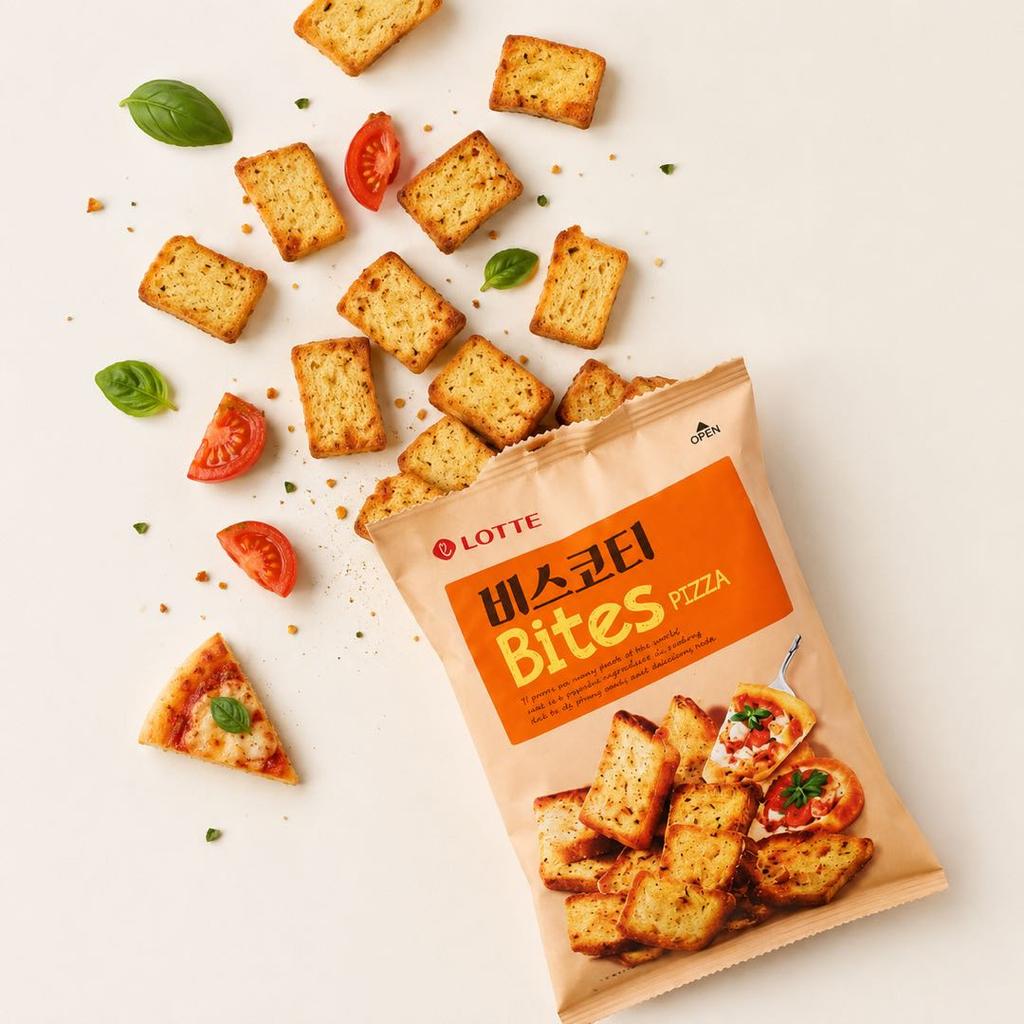 Lotte Поджаренные ломтики хлеба Повседневные закуски 70г 3 вкуса 6 упаковок