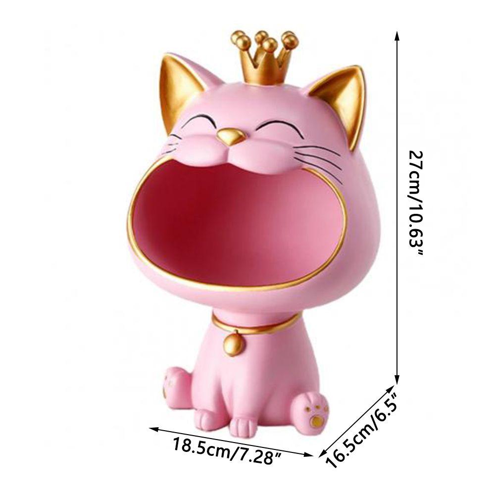 Поднос Столик Украшение Хранение Орнаменты Ключница Скульптура Кошки Хранение Ювелирных Изделий Статуэтка Счастливого Кота