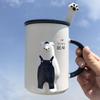 Креативная рельефная кружка, чашка с белым медведем, персонализированная керамическая чашка, кофейная чашка, чашка для молока, чашка для воды, набор для питья