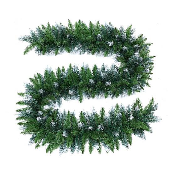 9 футов Рождественская кедровая гирлянда Реалистичная искусственная кедровая гирлянда Гибкая искусственная гирлянда из сосновых иголок