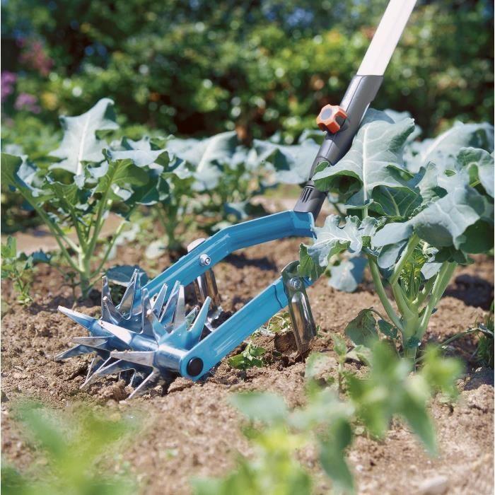 GARDENA Émietteur-sarcleuse 14cm Combisystem® – Acier galvanisé haute qualité – Outil ensemencement – Garantie 25 ans (3195-20)
