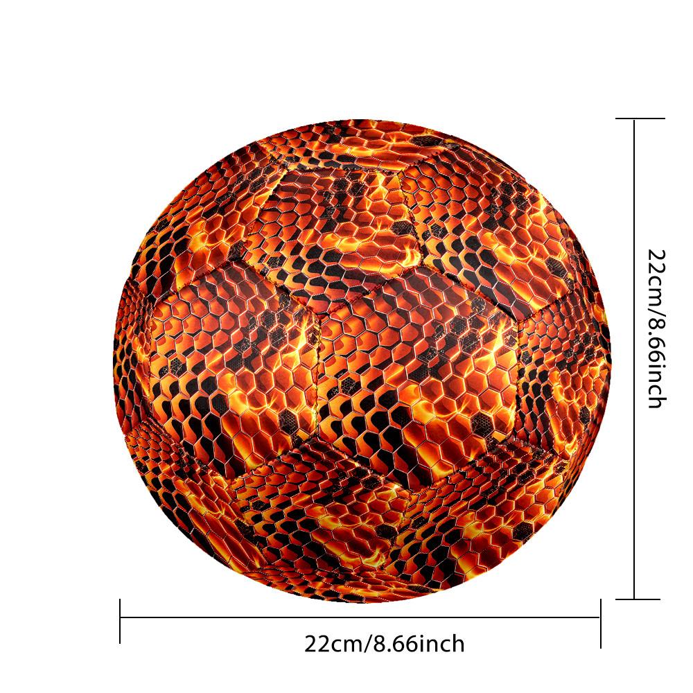 1pc Honeycomb Fire Size 5 Soccer Ball Professional Match Training Football Indoor &Outdoor Sports Ball Lightweight Durable c6517
