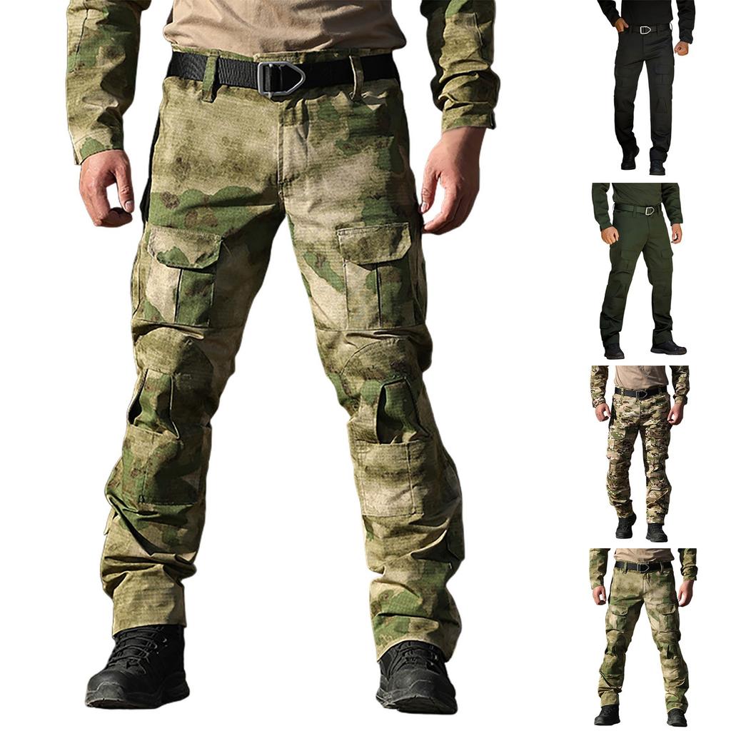 Мужские рабочие брюки с несколькими карманами для занятий спортом и активного отдыха, повседневные брюки с несколькими карманами