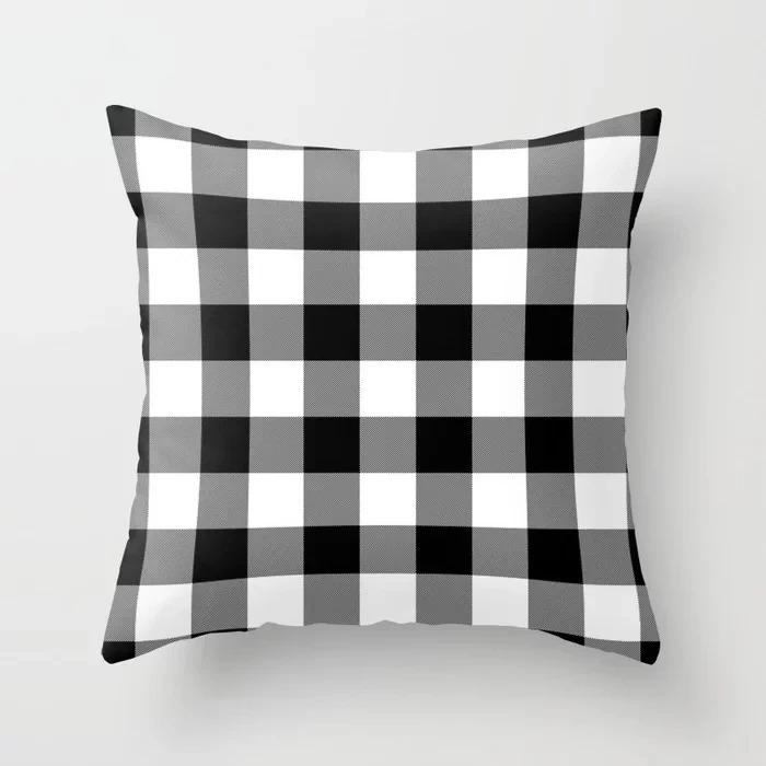 Black Geometric Pattern Pillowcase Office Living Room Home Pillowcase Car Ornaments