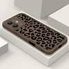 Leopard Print Pattern Shockproof Phone Case for iPhone 16 15 14 Plus 13 12 11 Pro Max Xs Xr 8 7 Matte Tpu Soft Lens Protection Anti-Fall Cover