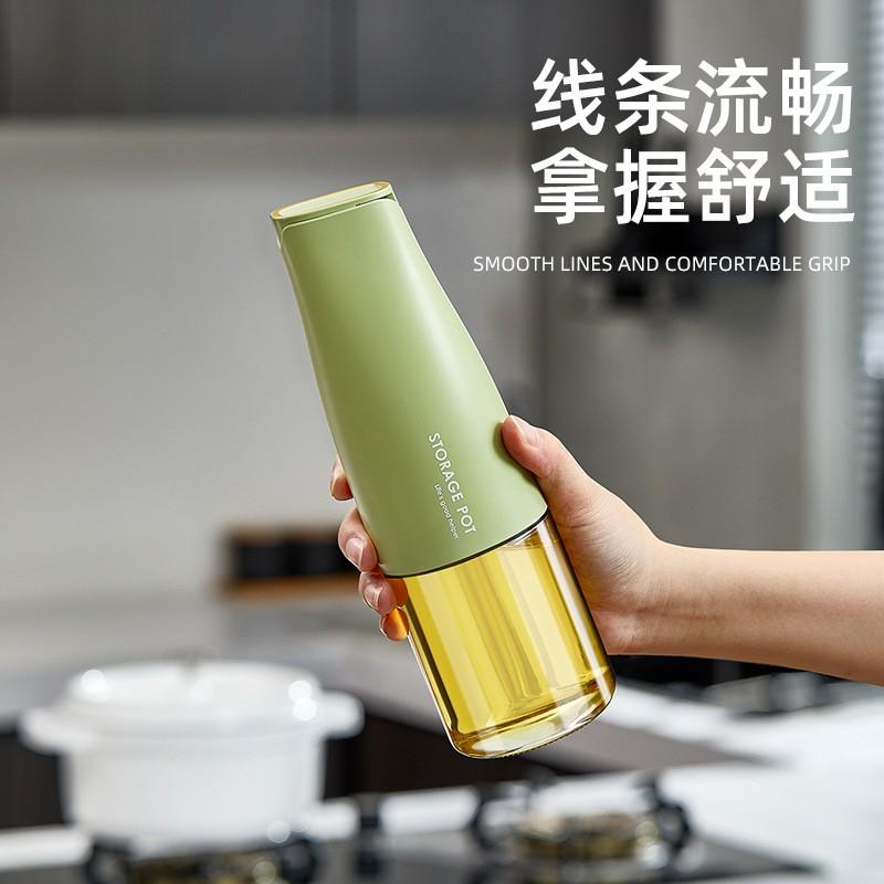 Premium Leak-Proof Kitchen Oil Dispenser Set 500ml Auto-Close Bottle Soy Sauce Vinegar Cooking Modern Minimalist Design