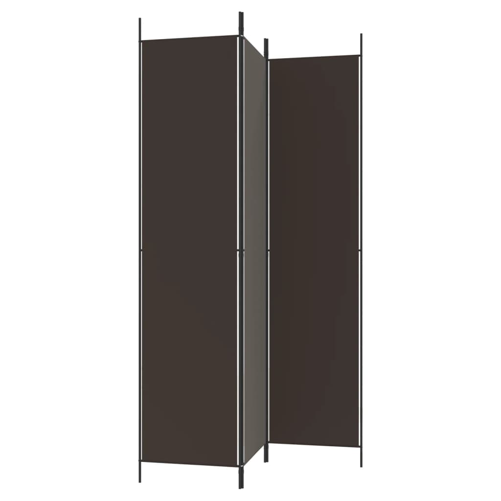 Vidaxl Parawan 3-Panelowy, Brązowy, 150X220 Cm, Tkanina