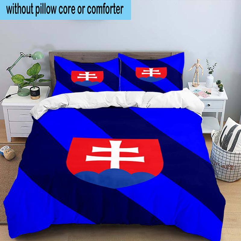 Slovakia's Bratislava Team 3PCS Bedding Set 2D Printing (Includes 1 Duvet Cover + 2 Pillowcases Coreless), Bedroom decor,Fan gift