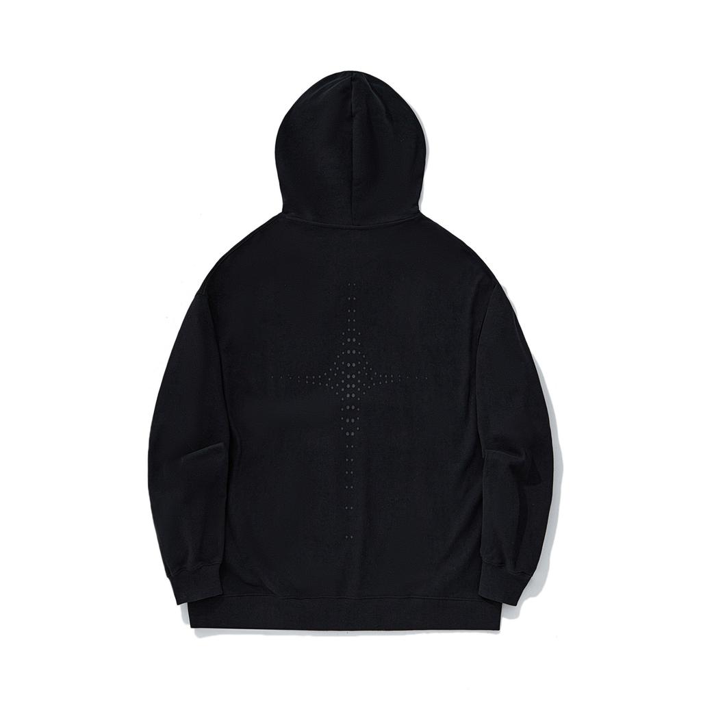 Li Ning Серия Reignite Толстовка с капюшоном с надписями Удобная Дышащая Универсальная Спортивная Толстовка Унисекс Черный AWDU349-4