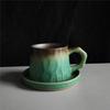 Kiln Coffee Cup And Saucer Set, Retro Ceramic Cup Creative Afternoon Tea Mug, Cappuccino Latte Coffee Cup