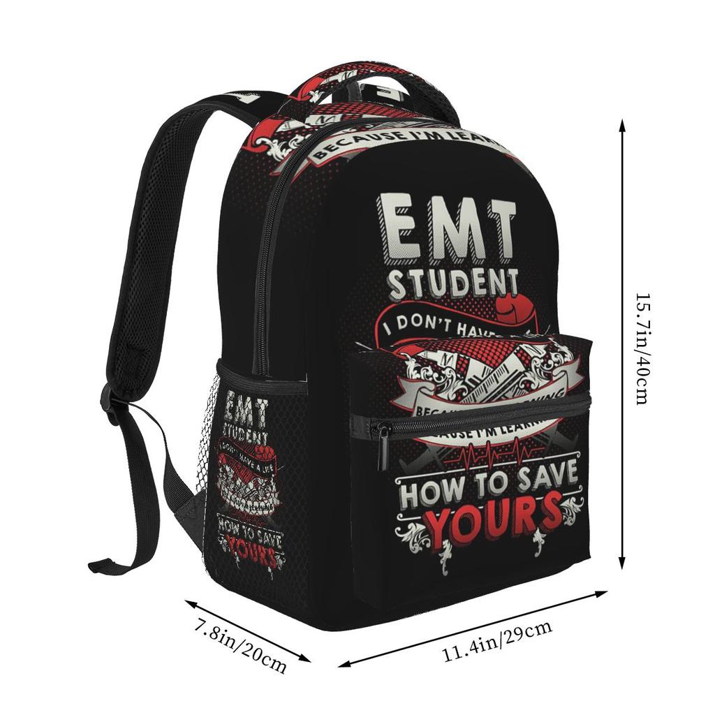 Гордый парамедик EMT Экстренный медицинский техник Медик Спасательный рюкзак Студент Мальчики Девочки Сумка для книг Детская школьная сумка Наплечные сумки