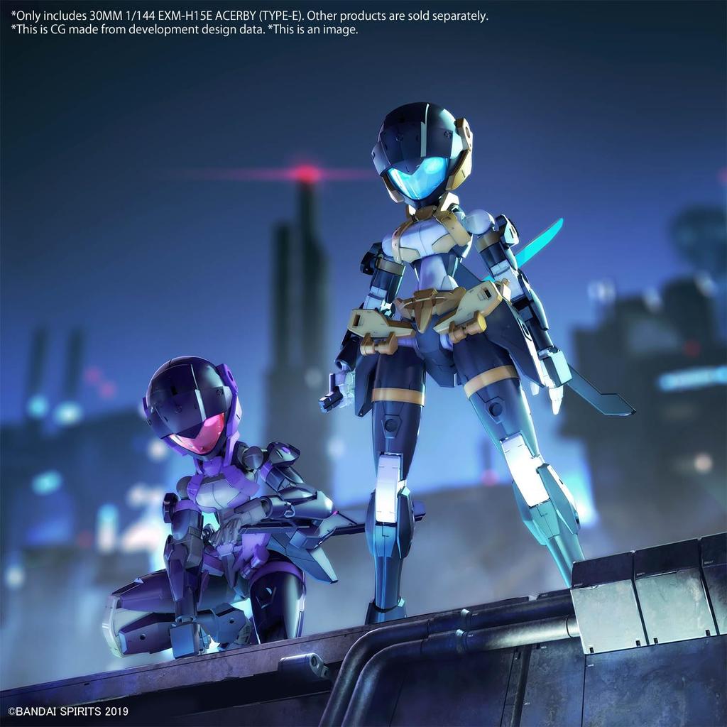 BANDAI SPIRITS Пластиковая модель Achelby масштаба 30MM EXM-H15E (ТИП-Е) 1/144 с цветовой кодировкой