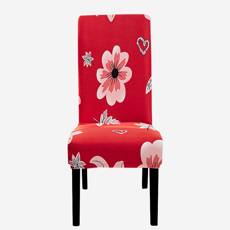 Чехлы на стулья с принтом, эластичные чехлы на кухонные сиденья, эластичные чехлы на стулья из спандекса для столовой, свадебного отеля, банкета, моющиеся, 1 шт.