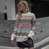 2024 Retro Loose Casual Pullover Women's Sweater Retro Fashion Top