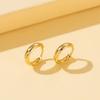 Элегантные серьги-кольца из сплава Минималистичные Геометрические Круглые Золотые Серебряные Золотые Розовые