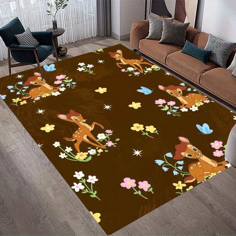 Bambi Home Sofa Decoration for Living Room & Bedroom, Non‑Slip Play Flannel Floor Mat for Game Room