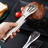 Food Tong Non-stick Easy To Clean Stainless Steel Long Handle Cooking Clamp Kitchen Tools