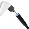 Silicone toilet brush with stand and liquid dispenser, black, 40 cm