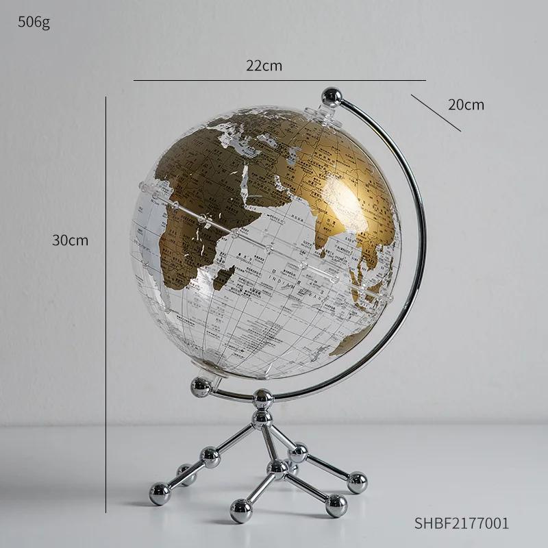 Creative Home Decor Transparent Earth Model Office Bookcase Minimalism Decorations Office Room Desktop Home Decor Gift