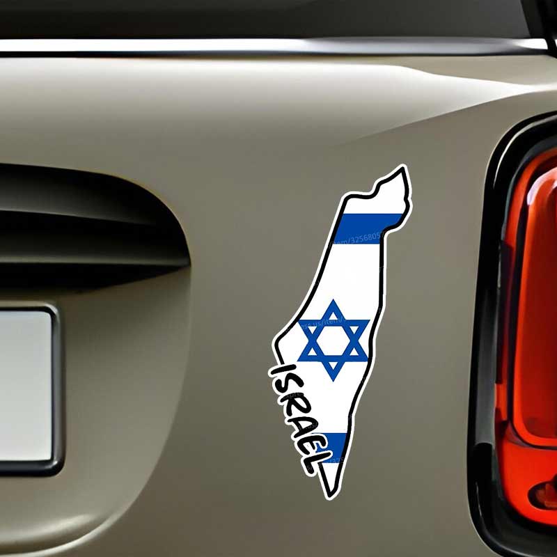Israel Flag Stickers, Waterproof Car Bicycle Helmets, Racing Refrigerator, Motorcycle, Bumper, Window, Van, Laptop Decals Y408