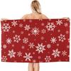 DADABULIU Банное полотенце Рождественский красный Снежинка Рождество Пляжные полотенца Мягкие Впитывающие Мочалки Быстросохнущие Роскошные Полотенца Гостиничного качества для Взрослых Детей