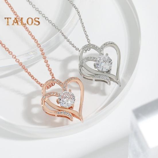 Женское ожерелье со стразами, кулон в форме сердца, украшение на шею, регулируемое ювелирное изделие для выпускного вечера, вечеринки, свиданий, ожерелье на ключицу