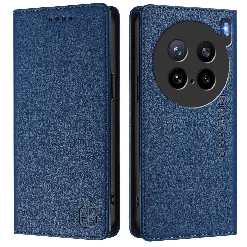 Кожаный чехол для vivo X200s 5G RINACASIS RC01 Чехол для телефона с RFID-блокировкой, кошельком и подставкой