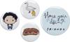 FRIENDS TV Show Set of 4 Joey Button Badges Multi