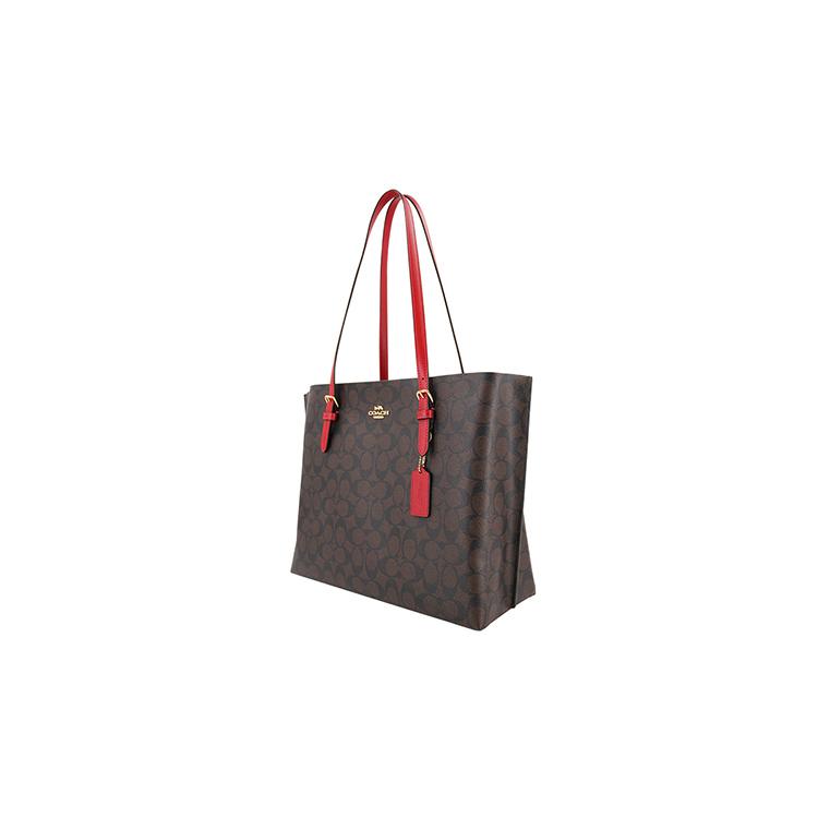 COACH Mollie PVC Tote Bag, Shopping Bag, Shoulder Bag 34 Women's Dark Brown 1665-IMRVQ