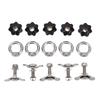 L Track Double Lug Threaded Stud Nut Fitting Kit M8 X 35mm Stainless Steel for Truck Bed Trailer Cargo Control Pickup