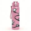 1PC Lotus Ink Line Art 750ml Color Plastic Sports Water Bottle Leakproof Flip Straw Lid For Sports Office Home Use