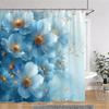 Beautiful Botanical Floral Shower Curtain Watercolour Painting Art Creative Vintage Style Polyester Bath Curta Bathroom Decor
