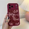 Премиальный бордовый для iPhone 17/16/15/14 promax полностью закрывающий чехол для телефона Apple 13/12 мягкий 11