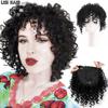 Synthetic Curly Black Wig With Bangs Wigs Short Curly Full Wig For Black Women Cosplay Wear