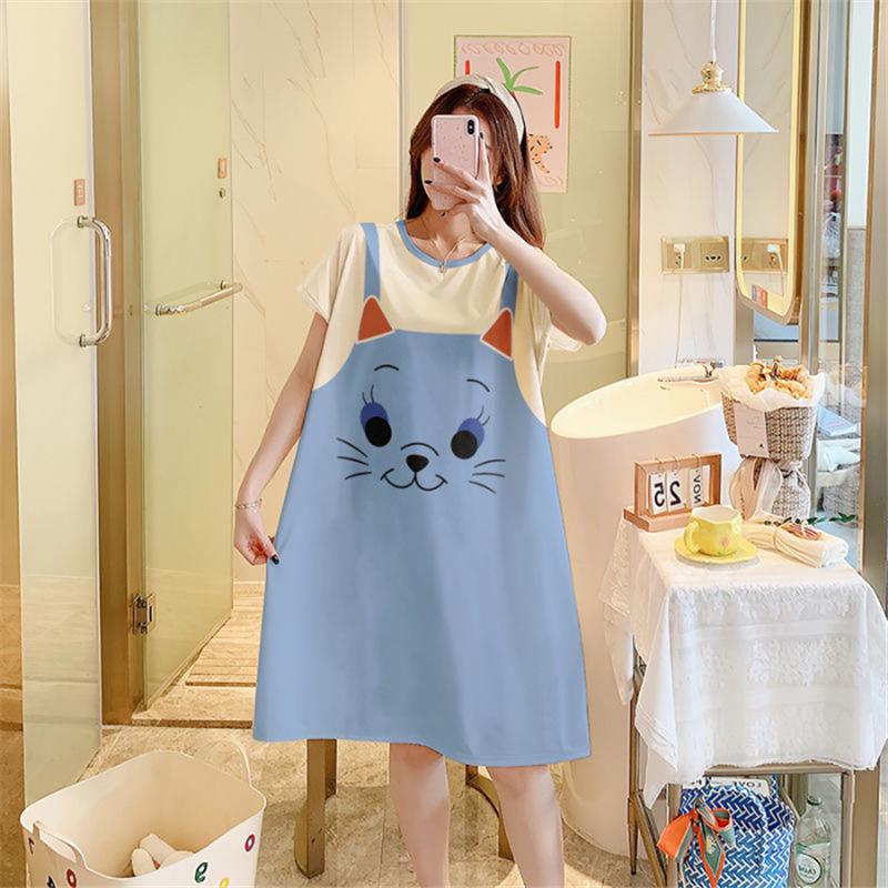 Southeast Asia Cute Loose Short Sleeve Nightgown - Girls Summer Pajamas