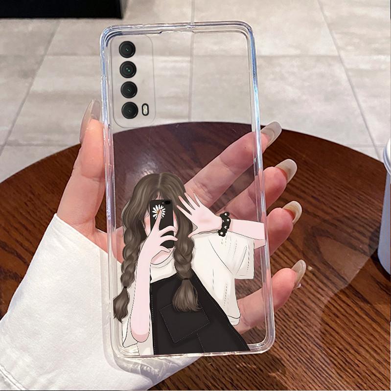 For Huawei P Smart 2021 Case Cute Luxury Back Cover For Huawei Y7a Psmart 2021 Phone Cases Clear Soft TPU Silicone Bumper Coque