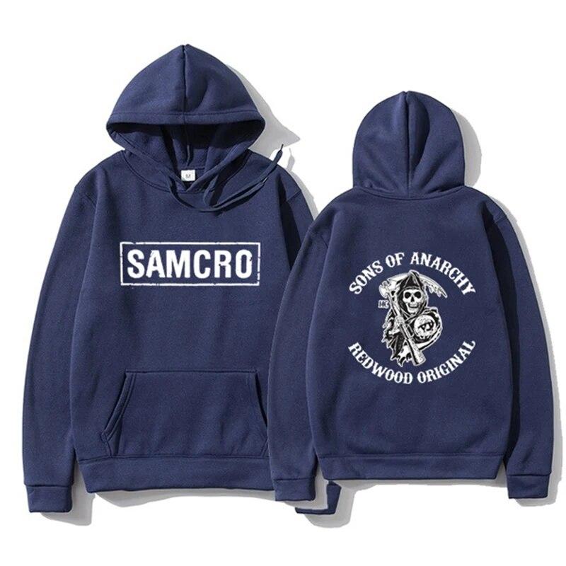 Одежда с капюшоном Сынов Анархии для мужчин и женщин, надетая на пенис SOA, в большом таманьо, для унисекс