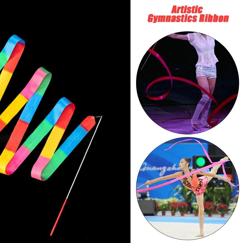 Ribbon Colorful Gym Ribbons Rhythmic Art Training Artistic Gymnastics Ribbon Dance Ribbon