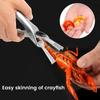 3 Pcs Crawfish Peeler Stainless Steel Crawfish Sheller Tool Efficient Crayfish Peeler for Home Gathering Holiday Seafood Party