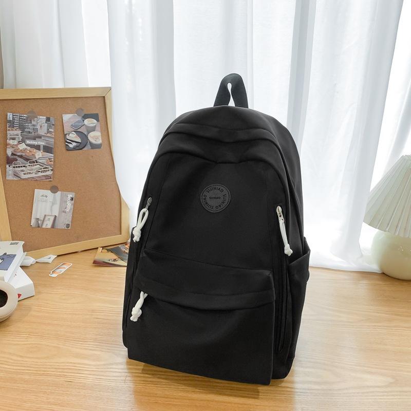 Простой однотонный легкий рюкзак для девочки, рюкзак для покупок, для учениц средней школы.