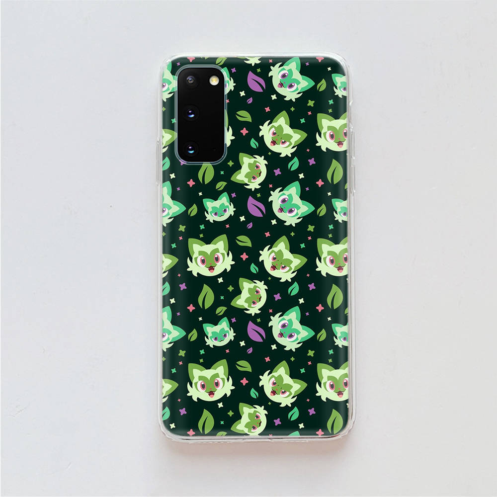 AP8 Sprigatito Pokemon Прозрачный чехол для Samsung A04 A14 A23 A34 A54 M23 M33 M52 M53 Realme 10 9 C30S C35 C55 VIVO Y02 Y21 Y33S Y51 X80 V25 Чехол