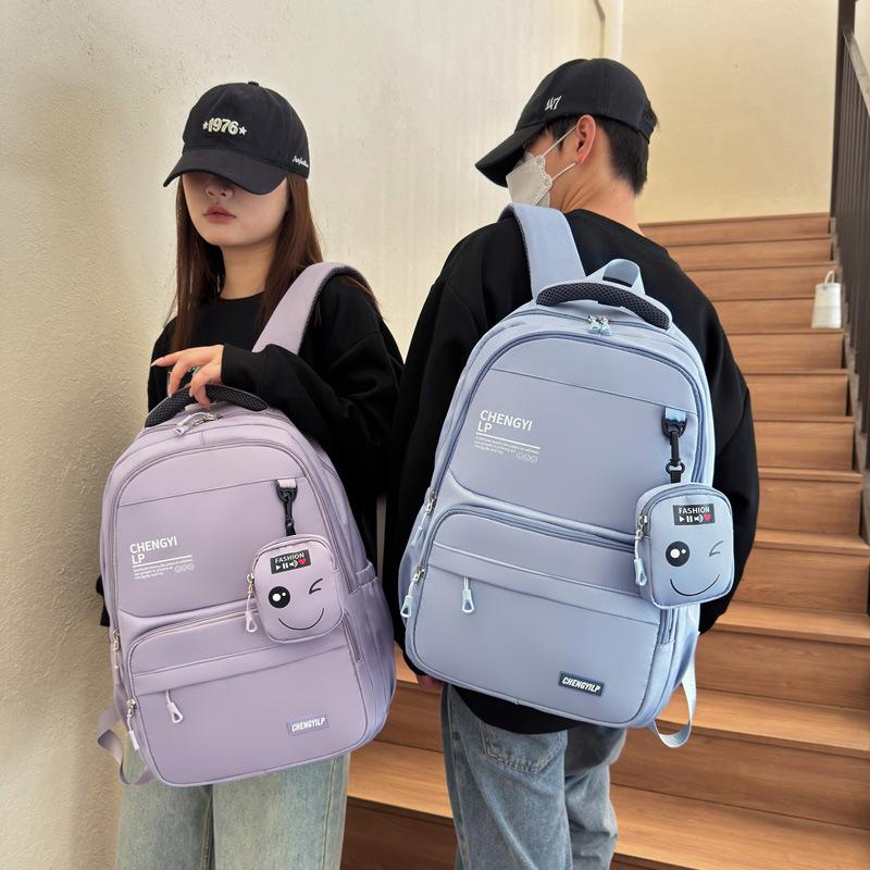 Casual Couple Backpacks Unisex Large Capacity Student School Bags for Boys Girls Commuting Lightweight and Versatile Backpack