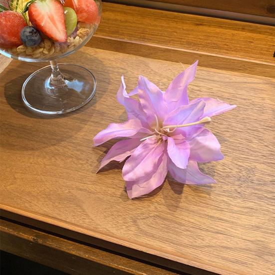 Women Hairpin Secure Grip Realistic Flower Design Hair Clip Non-Fading Lightweight Decorative Hair Accessories